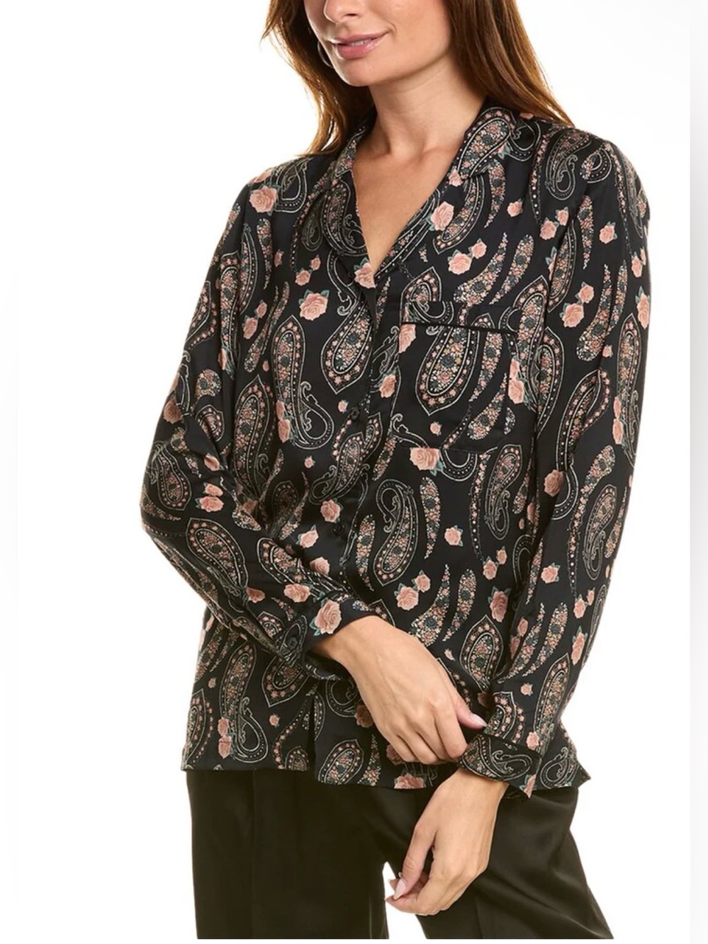 THE KOOPLES Paisley Print Button Up Shirt - size FR 3